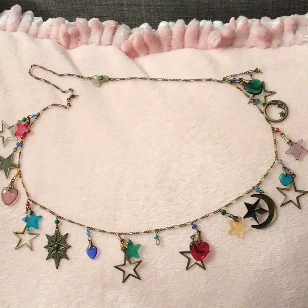 Vintage glass works necklace